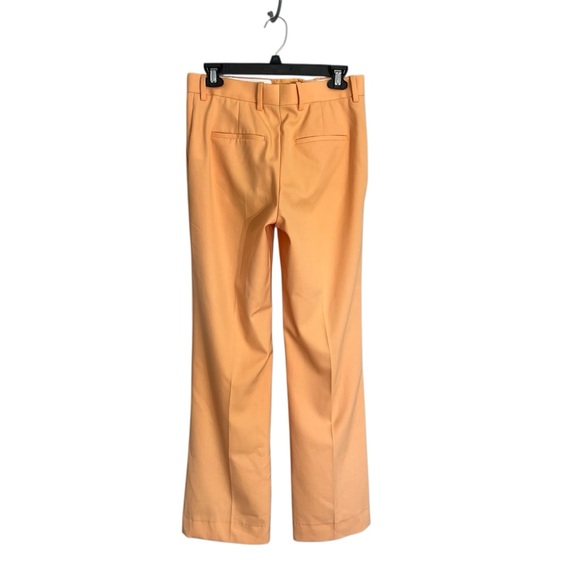 Reiss Emmy orange wide leg tailored wool blend trouser pants size 4 office - Picture 3 of 16
